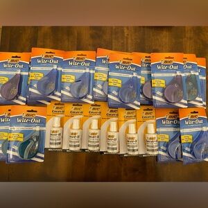 BIC Wite-Out Correction Tape and Fluid Bundle of 22 - Blue and White